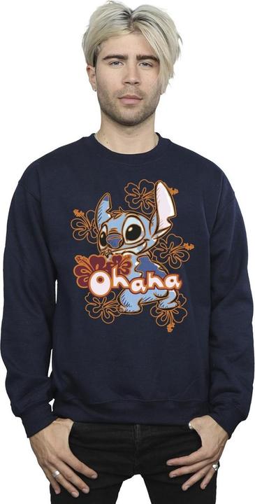 Immagine prodotto Disney Lilo And Stitch Ohana Orange Hibiscus Felpa Uomo (M)