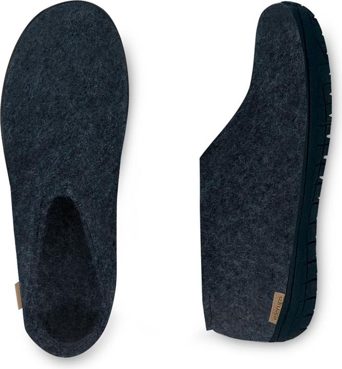 Actual product image Glerups Natural rubber sole black slipper (35)