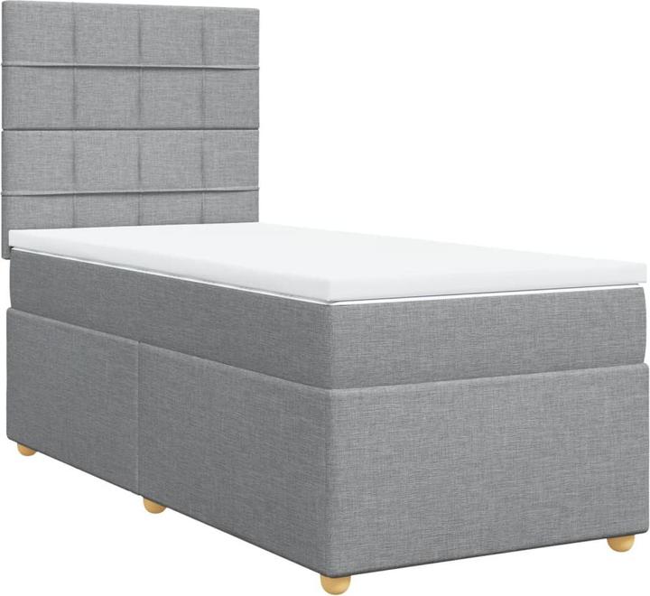 Produktbild VidaXL Bo x springbett mit Matratze 90 x 190 cm Stoff (90 x 190 cm, 90 x 190 cm)