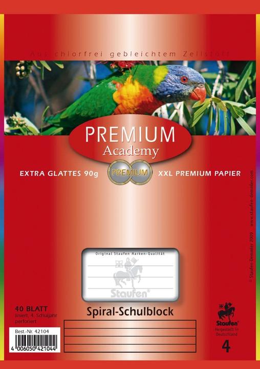 Produktbild Staufen Spiralblock A5 40BL Lin.4 liniert (A5, Liniert, Harter Einband)