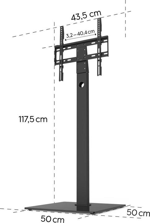 Immagine prodotto Hama Porta TV a libera installazione (Universale, 65", 35 kg)