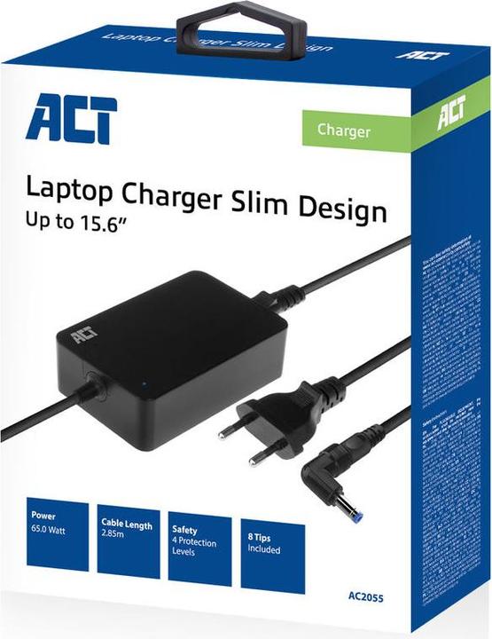 Image du produit Chargeur d'ordinateur portable de taille réduite 65W (pour les ordinateurs portables jusqu'à 15,6 (65 W)