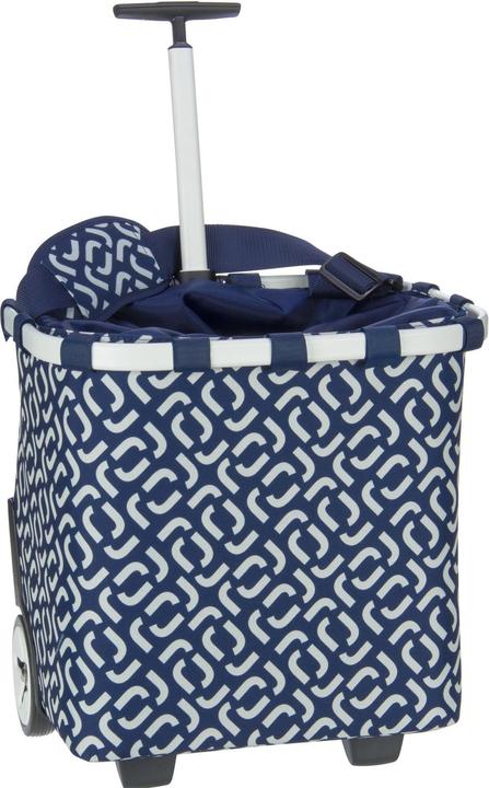 Image du produit reisenthel Chariot à provisions Carrycruiser Signature bleu marine/blanc