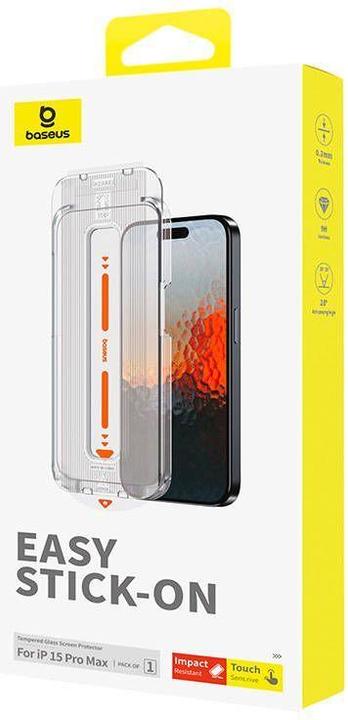 Immagine prodotto Baseus Vetro temperato Zaffiro 0,3 mm per iPhone 15 ProMax (1 Pezzo/i, Apple iPhone 15 Pro Max)