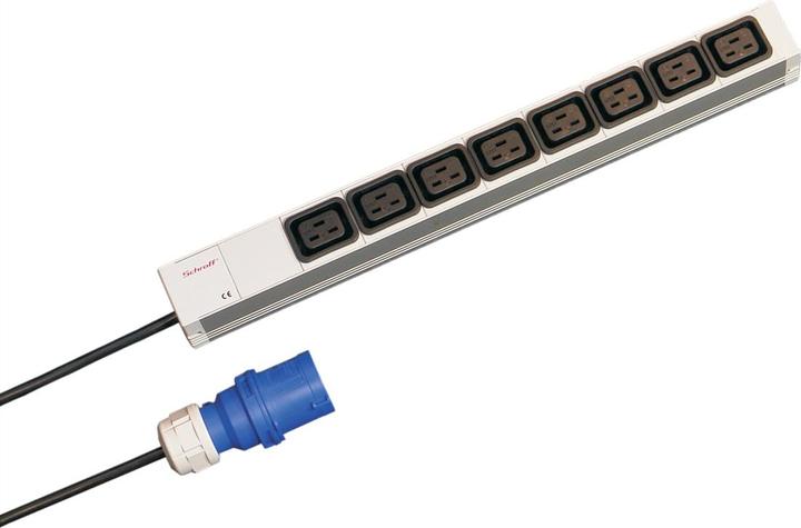 Schroff IEC contactdoosstrip, C19 - STECKDL.8XC19 230C 438.5LG