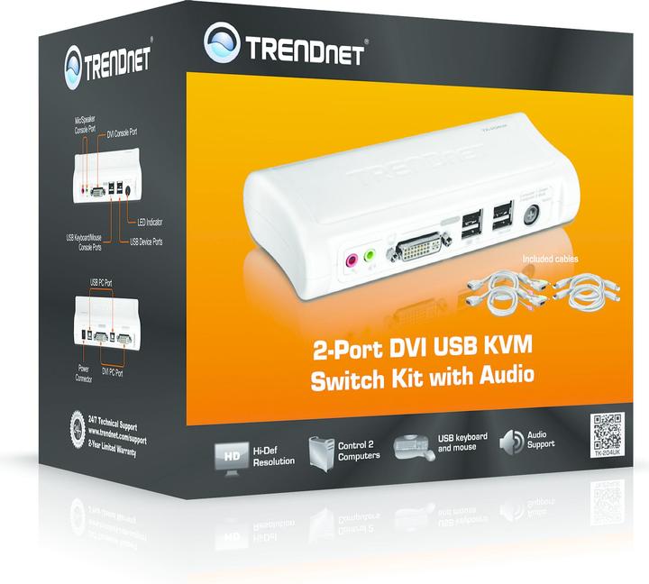 Produktbild Trendnet TK-204UK KVM Switch 2-Port DVI USB