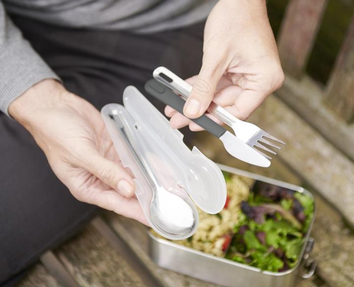 Immagine prodotto Joseph Joseph GoEat, Besteckset edelstahl, 18cm (1 Pezzo/i, Coltello, Forcone, Set di posate)