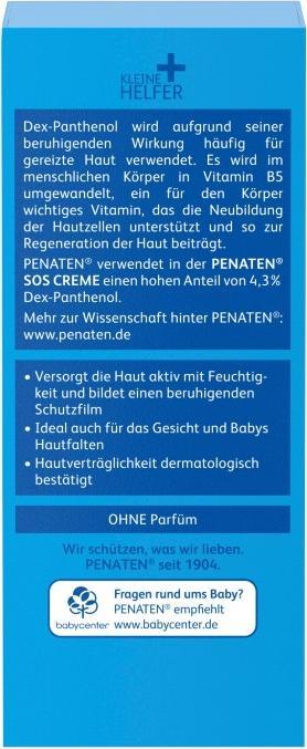 Nährwerte und Zutaten Penaten Baby Kleine Helfer SOS Creme