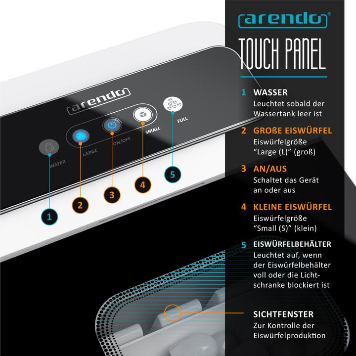 Actual product image Arendo Ice cube machine (CH plug)