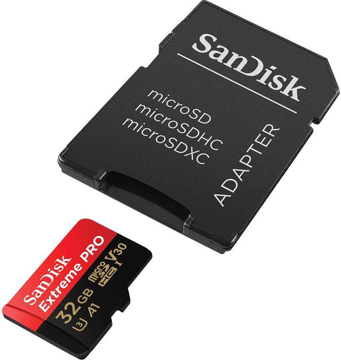 Produktbild SanDisk Extreme PRO UHS-I V30 (32 GB, microSDHC, U3, UHS-I)