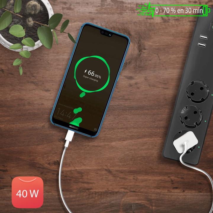 Produktbild Huawei HW-100400E00 Super Charge USB Netzteil + USB-C Kabel (40 W)
