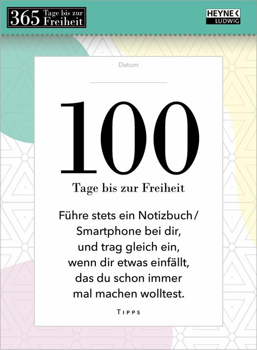 Actual product image Heyne Ludwig 365 days to freedom! (11 x 15 cm, Hardcover, German)