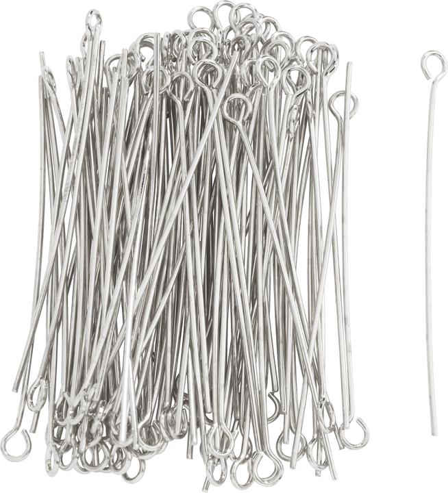 Immagine prodotto Hobby & Crafting Fun Perni di catena con un occhiello, 45 mm, 100 pezzi