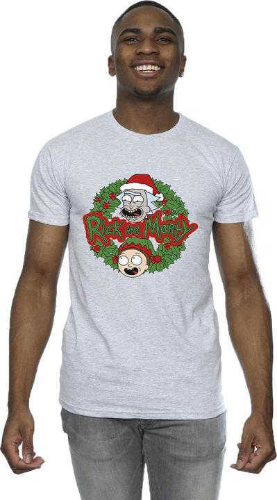 Immagine prodotto Rick And Morty Christmas Wreath Maglietta Uomo (L)