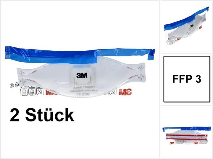 Actual product image 3M Respirator Aura 9332+C2 (FFP3, 2 x)