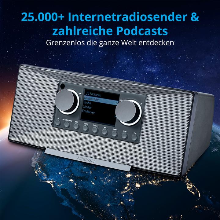 Actual product image Medion MD 89289 Stereo Internet radio grey (Web radio, DAB+, FM, Bluetooth, Wi-Fi)