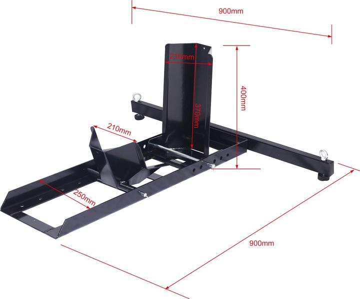 Actual product image XPOtool Motorcycle Front Wheel Chock Heavy Duty Stand Motorbike Wheels 15-22 inch with 80-127mm Width Garage