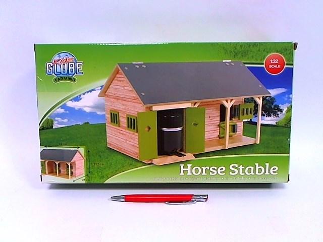 Actual product image Kids Globe Farming Horse stable with 2 boxes and storage space 1:32