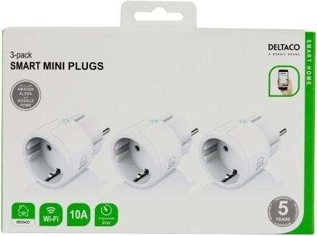 Actual product image Deltaco Mini Schuko socket - pack of 3, white
