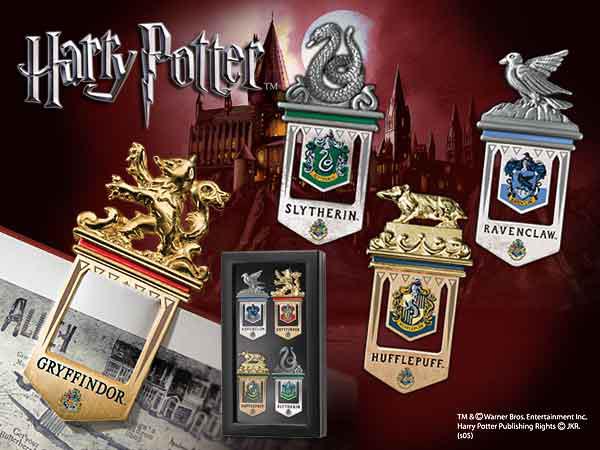 Produktbild Noble Collection Harry Potter Hogwarts Lesezeichen 4er Set