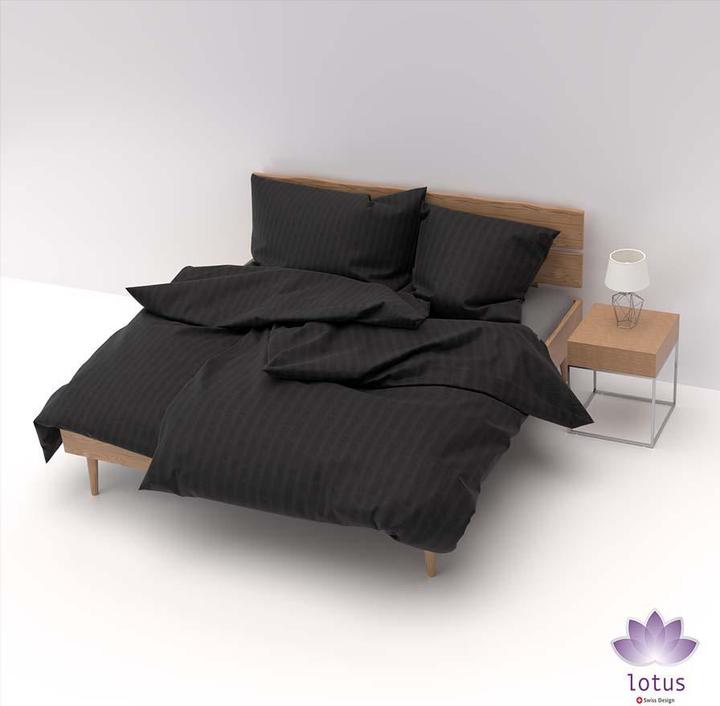 Immagine prodotto Lotus Bettwaren Biancheria da letto in raso Seersucker uni (Copripiumino, 160 x 210 cm)