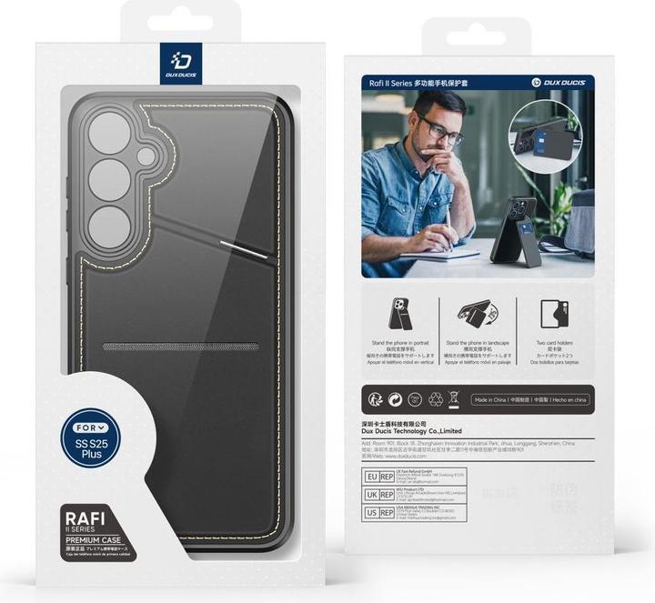 Productafbeelding Dux Ducis Rafi II-serie Samsung Galaxy S25 Plus hoesje - Zwart (Samsung Galaxy S25+)