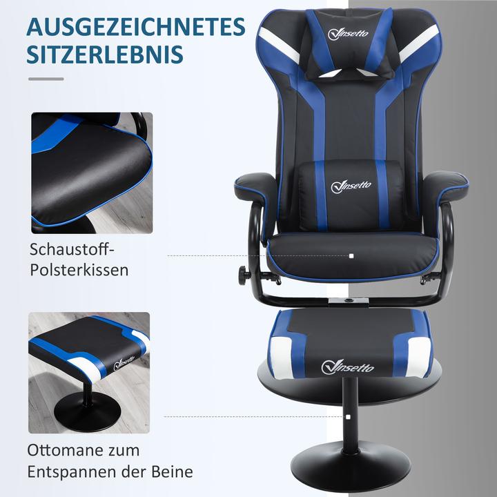 Immagine prodotto Vinsetto Poltrona da gioco con sgabello