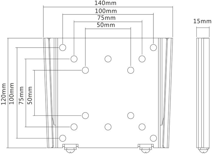 Produktbild Multibrackets Wallmount Black I (Wand, 32", 15 kg)