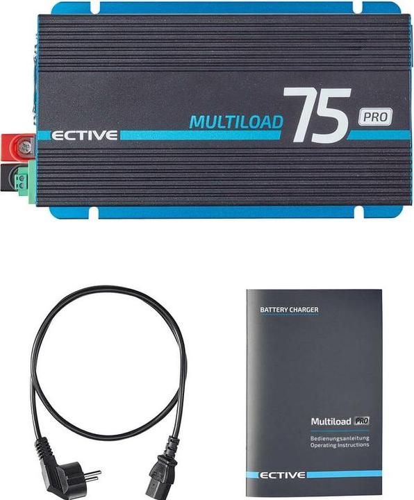 Immagine prodotto Ective Caricabatterie Multiload PRO 12V 75A e 24V 37A per batterie gel AGM LiFePO4 (12V, 24V, 75 A)