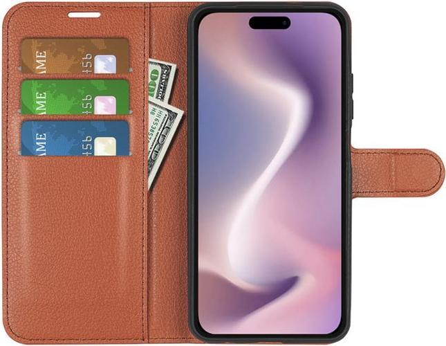 Actual product image MU Classic Litchi Leather Bookcover Series (Apple iPhone 16 Pro)