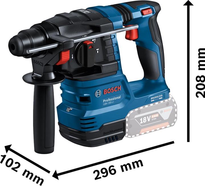 Image du produit Bosch Professional Marteau perforateur sans fil avec SDS plus GBH 18V-22, L-BOXX (Fonctionnement sur batterie)