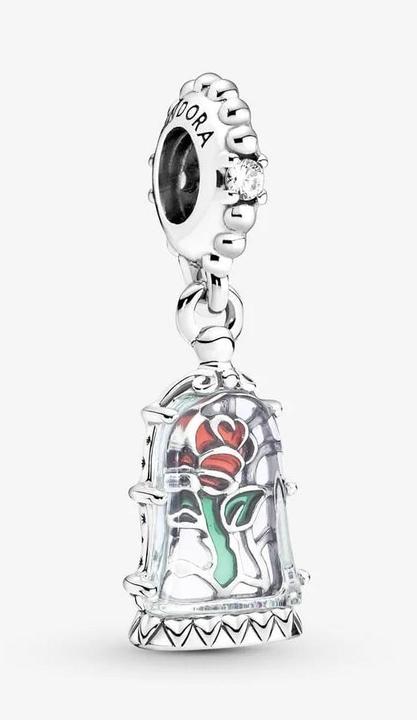 Image du produit Pandora Disney la Belle et la Bête a enchanté Rose (Argent 925, Émail)