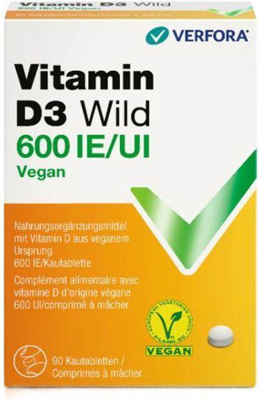 Immagine prodotto Wild Pharma Vitamina D3 Wild Tabl 600 UI vegan 60 Capsule (90 Pezzo/i, Pillole, 25 g)