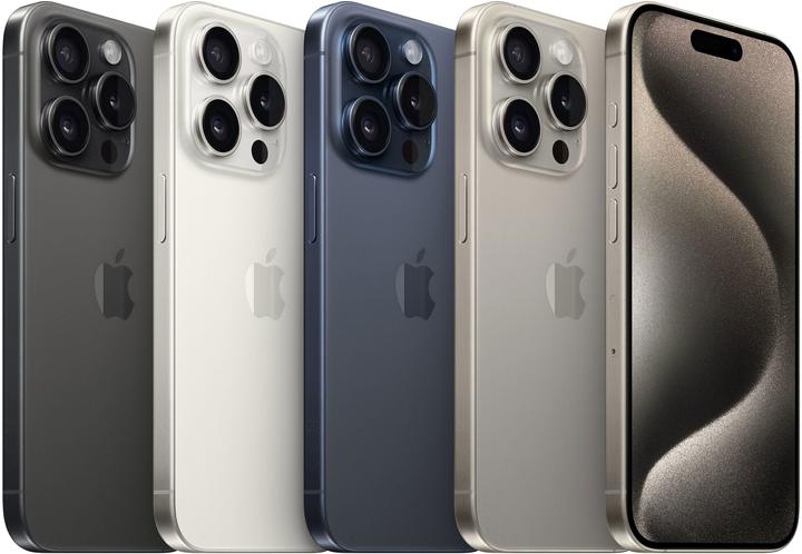 Produktbild Apple iPhone 15 Pro (256 GB, Black Titanium, 6.10", SIM + eSIM, 48 Mpx, 5G)