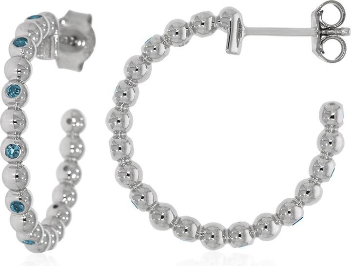 Image du produit Xen Boucles d'oreilles avec topaze bleue de Londres env. 0,40 ct. rhodiée (Argent sterling 925)
