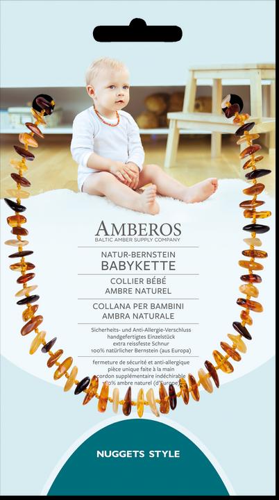 Actual product image Amberos Nature Amber necklace Nuggets Style