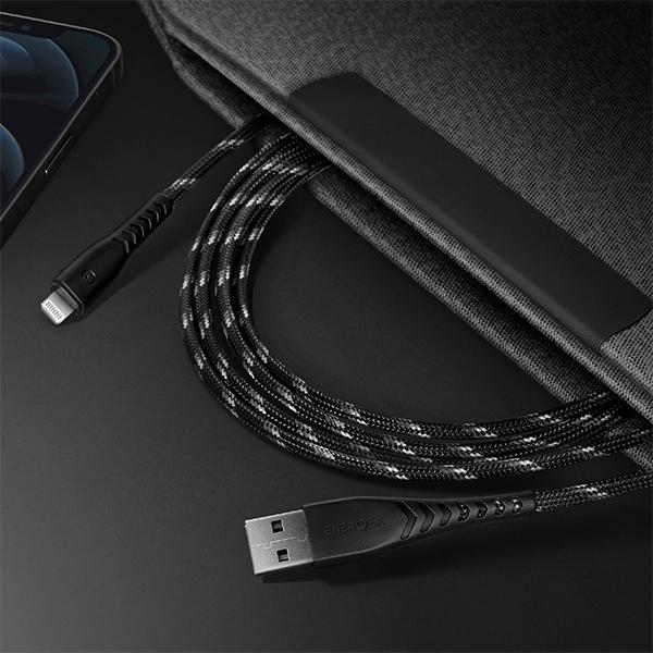Produktbild Energea kabel Nyloflex USB - Lightning Charge and Sync C89 MFI 1.5m czarny/black (1.50 m, USB 3.2 Gen 1)
