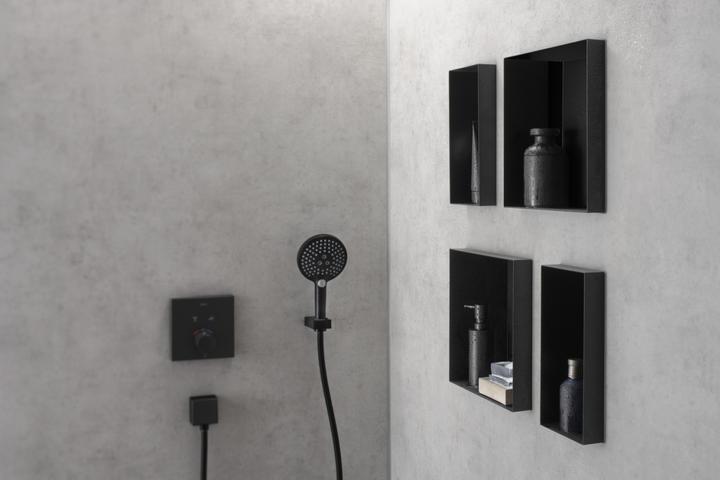Produktbild hansgrohe HG Wandnische XtraStoris Minimalistic m offen. Ra 300x300x140mm mattschwarz