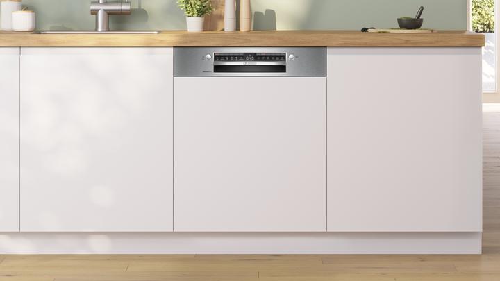 Immagine prodotto Bosch Hausgeräte Serie 4, Lavastoviglie semi-integrata, 60 cm, Acciaio spazzolato, SMI4EVS08E