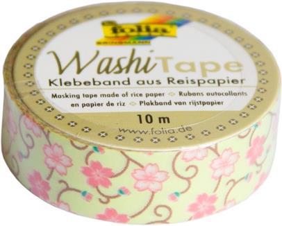 Folia Washi Tape Blütenranke Grün