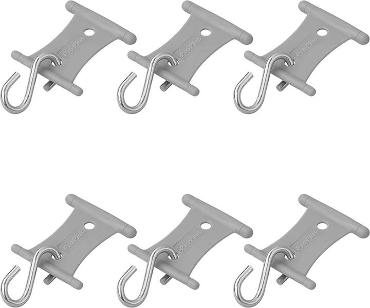 ProPlus Aufhänger mit S-Haken für Kederschiene 5/6mm und 7/8mm - Set von 6 Stück