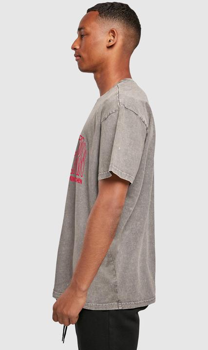 Actual product image FC Bayern München Logo Outlines Red Acid Washed Heavy Oversize Tee - 115271 (XS)