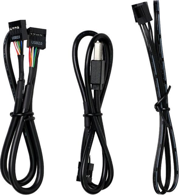Actual product image Lian-Li EDGE HUB, 4x USB, 6x PWM - schwarz