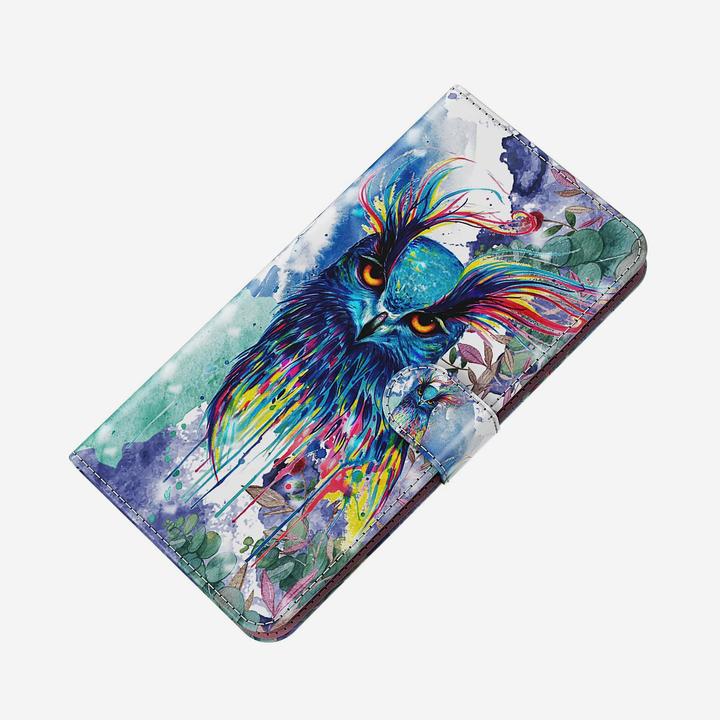 Produktbild PhoneLook Hülle 3D Flip Bunte Eule (Apple iPhone 15)