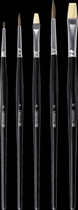 Actual product image ErgoLine brush set size 2, 4, 6, 10, 5-piece