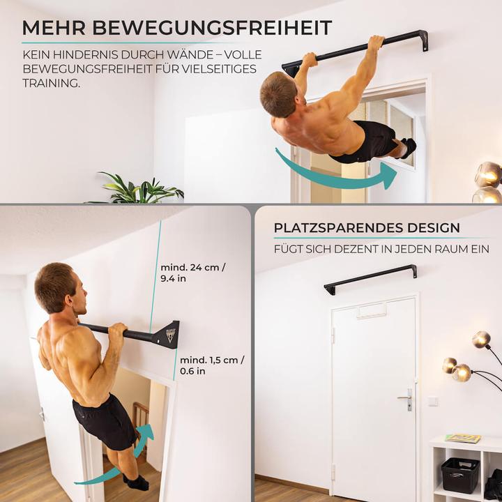 Produktbild Pullup & Dip Klimmzugstange zur Wandmontage über dem Türrahmen