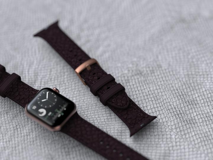 Immagine prodotto Njord Cinturino Per Orologio Eldur (45 mm, 44 mm, Pelle Vegan, Silicone, Pelle di salmone vegana)