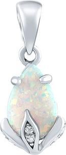 Produktbild Silvego Silver Clarissa Pendant with White Opal and Brilliance Zirconia JJJ1267PW (925 Sterling Silber)