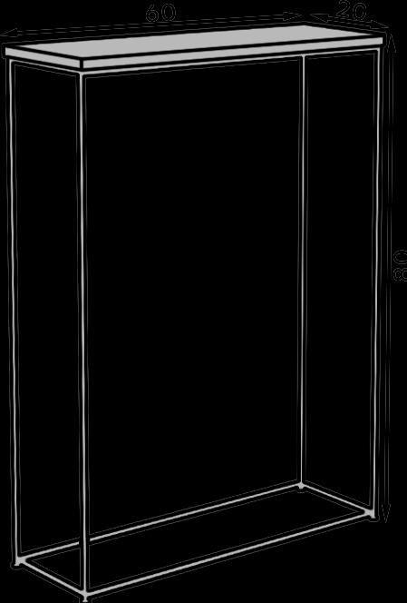 Immagine prodotto ADRK Furniture Tavolo consolle Sili (60 x 20 x 80 cm)