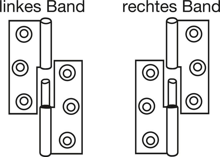Produktbild Simonswerk Aufschraubband für stumpfe Türen (Türband) 70mm links Stahl verzintk